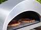 Pizza Party Emozione Silver - Forno a gas per pizza da esterno - Camera di cottura 40x70 cm - Piano cottura in biscotto