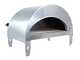 Pizza Party Emozione Silver - Forno a gas per pizza da esterno - Camera di cottura 40x70 cm - Piano cottura in biscotto