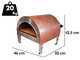 Pizza Party Ardore - Forno a gas per pizza da esterno - Camera di cottura 40x40 cm - Piano cottura in mattoni refrattari
