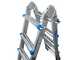 S.T.P. New Blue A20NB4, 2x8 gradini, 4.44 m - Scala in alluminio telescopica - Altezza stimata operativa 5.44 m