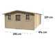 Alce Dublino Express 398x496 - Casetta da giardino in legno - Con finestre - 398x496x229 cm