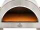 Pizza Party Ardore Silver - Forno a gas per pizza da esterno - Camera di cottura 40x40 cm - Piano cottura in mattoni refrattari