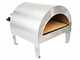 Pizza Party Ardore Silver - Forno a gas per pizza da esterno - Camera di cottura 40x40 cm - Piano cottura in mattoni refrattari