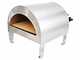 Pizza Party Ardore Silver - Forno a gas per pizza da esterno - Camera di cottura 40x40 cm - Piano cottura in mattoni refrattari
