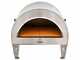 Pizza Party Ardore Silver - Forno a gas per pizza da esterno - Camera di cottura 40x40 cm - Piano cottura in biscotto