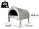 Pizza Party Ardore Perla - Forno a gas per pizza da esterno - Camera di cottura 40x40 cm - Piano cottura in mattoni refrattari