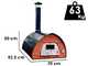 Pizza Party Pizzone - Forno a legna per pizza da esterno - Camera di cottura 60x80 cm - Piano cottura in biscotto