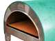 Pizza Party Ardore Acquamarina - Forno a gas per pizza da esterno - Camera di cottura 40x40 cm - Piano cottura in biscotto