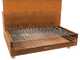Folpo - Barbecue a legna e carbone in Corten con carrello