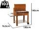 Folpo - Barbecue a legna e carbone in Corten con carrello