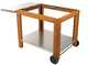 Folpo - Barbecue a legna e carbone in Corten con carrello