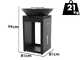 Royal Food FOL-4100 - Barbecue a legna e carbone - Griglia e piastra in acciaio inox