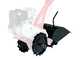 OUTLET - UTILIZZATO PER PROVA - Kit fresa cm 32 + coppia ruote ferro mm 350x50 per motocoltivatore