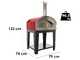 OUTLET - PICCOLI DIFETTI ESTETICI - Rossofuoco Campagnolo Rosso - Forno a legna da esterno con carrello
