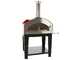 OUTLET - PICCOLI DIFETTI ESTETICI - Rossofuoco Campagnolo Rosso - Forno a legna da esterno con carrello