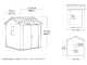 Keter Newton plus 757/775 grigia - Casetta da giardino - Con finestre - 230x223.8x246 cm
