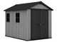 Keter Newton plus 759/975 grigia - Casetta da giardino - Con finestre - 230x287x246 cm