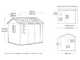 Keter Newton plus 759/975 grigia - Casetta da giardino - Con finestre - 230x287x246 cm