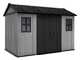 Keter Newton plus 7511/1175 grigia - Casetta da giardino - Con finestre - 230x350x246 cm