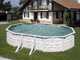 OUTLET - PICCOLI DIFETTI ESTETICI - Gre Finlandia Ovale 610x375x120cm - Piscina fuori terra in acciaio