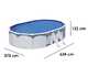 OUTLET - PICCOLI DIFETTI ESTETICI - Gre Fidji Ovale 610x375x120cm - Piscina fuori terra in acciaio