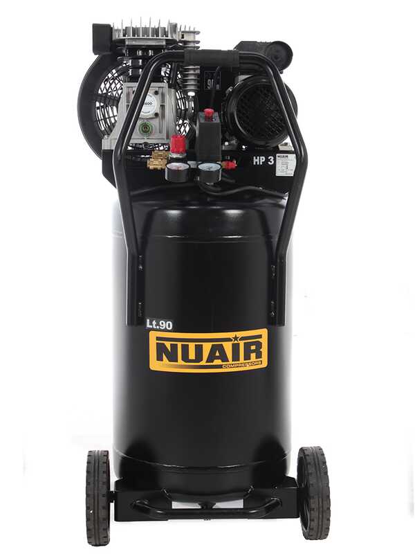 Nuair B2800B/3M/90V - Compressore aria elettrico veriticale monofase a cinghia - Motore 3 HP - 90 lt