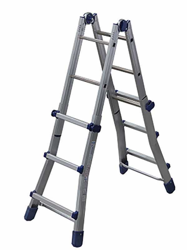 Facal Briko Blu BB/1, 2x6 gradini, 2.88 m - Scala in alluminio telescopica - Altezza stimata operativa 3.80 m