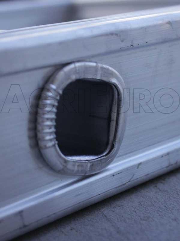 Scala agricola conica professionale in alluminio S110L14, 14 gradini, 4 m - Altezza stimata operativa 5 m