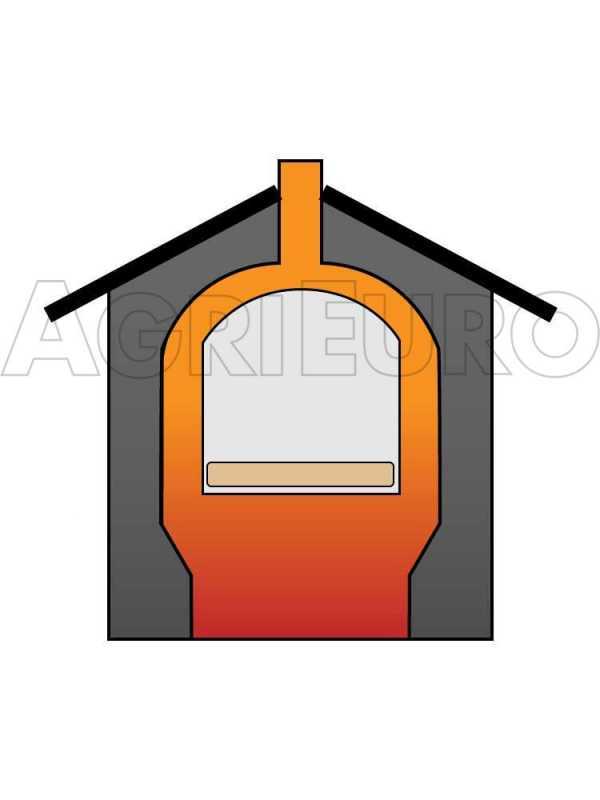 Forno a legna da incasso Medius 60 Inc in acciaio - Ventilato