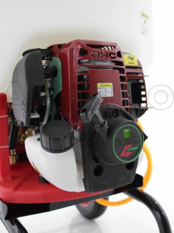 GeoTech SP 300 4T - Pompa irroratrice a scoppio - A spalla + trolley - 4 tempi benzina