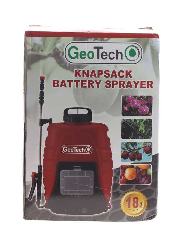 OUTLET - UTILIZZATO PER PROVA - GeoTech BS183-Lithium - Pompa irroratrice a zaino a batteria - Batteria al litio - 18L