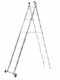 Marchetti Azzurra A2 A210, 2x10 gradini, 5.30 m - Scala in alluminio allungabile - Altezza stimata operativa 6.30 m