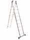 Marchetti Azzurra A2 A210, 2x10 gradini, 5.30 m - Scala in alluminio allungabile - Altezza stimata operativa 6.30 m