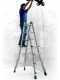 Facal Eurobriko 16 BK/5, 2x12 gradini, 5.70 m - Scala in alluminio telescopica - Altezza stimata operativa 6.60 m