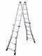 Facal Briko Blu BB/4, 2x10 gradini, 5.12 m - Scala in alluminio telescopica - Altezza stimata operativa 6.05 m
