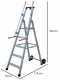 Facal Mayor&agrave; Tecnoscala QM-5, 5 gradini, 1.82 m - Scala da lavoro con ruote e maniglie - Altezza stimata operativa 2.92 m