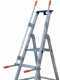 Facal Mayor&agrave; Tecnoscala QM-5, 5 gradini, 1.82 m - Scala da lavoro con ruote e maniglie - Altezza stimata operativa 2.92 m