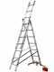 Gierre Hailo Hobbylot AL405GLIM, 3x7 gradini, 3.90 m - Scala in alluminio - Altezza stimata operativa 4.90 m