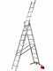 Gierre Hailo Hobbylot AL415GLIM, 3x9 gradini, 5.40 m - Scala in alluminio - Altezza stimata operativa 6.40 m