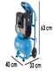 ABAC SILVERSTONE OS15P - Compressore aria elettrico monofase silenziato, oil-less - Motore 1.5 HP - 10 lt