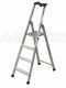 Facal Quadra Q50/4 Tecnoscala, 4 gradini, 1.62 m - Scalandrino in alluminio con cavalletto - Altezza stimata operativa 2.68 m