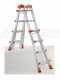 Gierre Peppina AL030, 2x9 gradini, 4.34 m - Scala telescopica in acciaio - Altezza stimata operativa 5.34 m