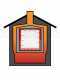 Forno a legna da incasso Magnus 80 Deluxe INC INOX - Smalto ramato