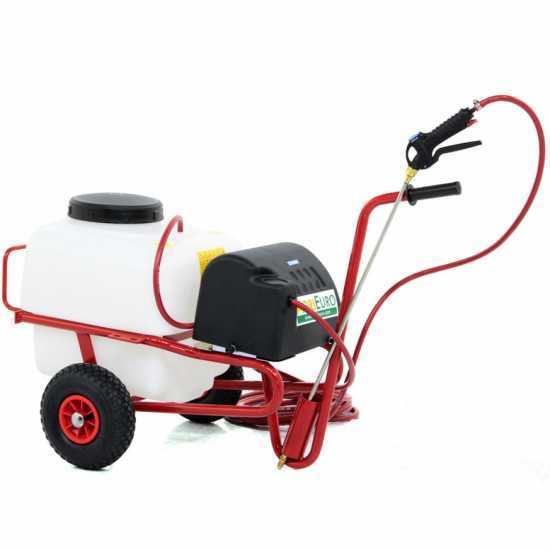 Pompa irroratrice elettrica carrellata M2015011 - A batteria 12V - 50L