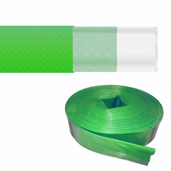 Lunghezza 20 mt - Tubo piatto (manichetta) retato alta qualità diametro 102 mm - di mandata