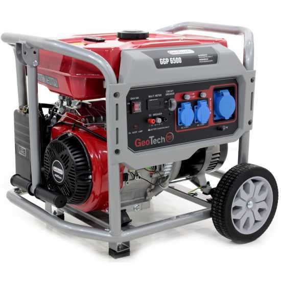 GeoTech Pro GGP 6500 - Generatore di corrente carrellato con AVR 5.4 kW - Continua 5 kw Monofase