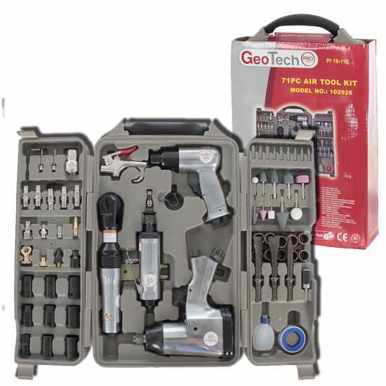 Kit 71 pezzi - accessori pneumatici per compressore - GeoTech Pro