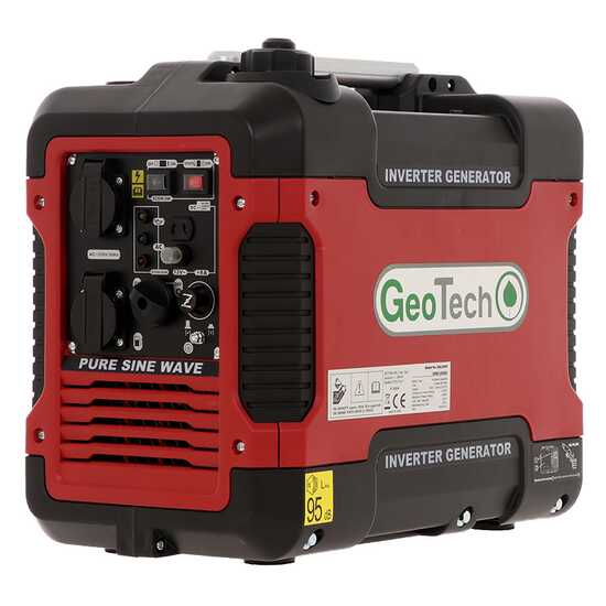 GeoTech SQL2000i - Generatore di corrente silenziato a inverter 2 kW - Continua 1.7 kw Monofase