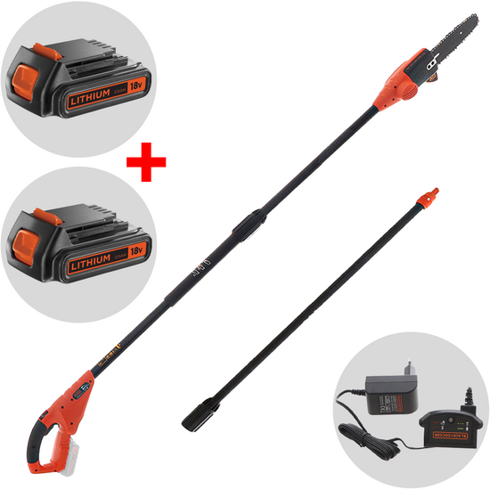 Black &amp; Decker GPC1820L20-QW - Potatore a batteria su asta 18V 2Ah + in omaggio batteria 18V 2Ah