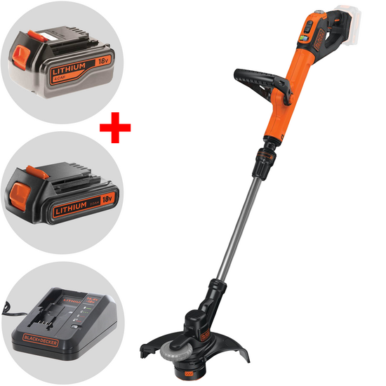Black & Decker STC1840EPC-QW - Tagliabordi a batteria 18V 4Ah + in omaggio batteria 18V 2Ah
